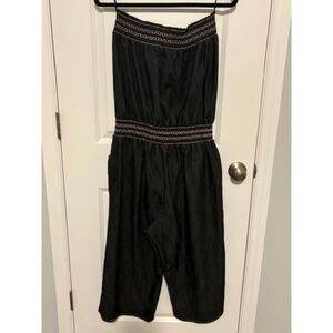 Jamie Nicole Collection Jumpsuit Womens 2x Strapless Gathered Pockets